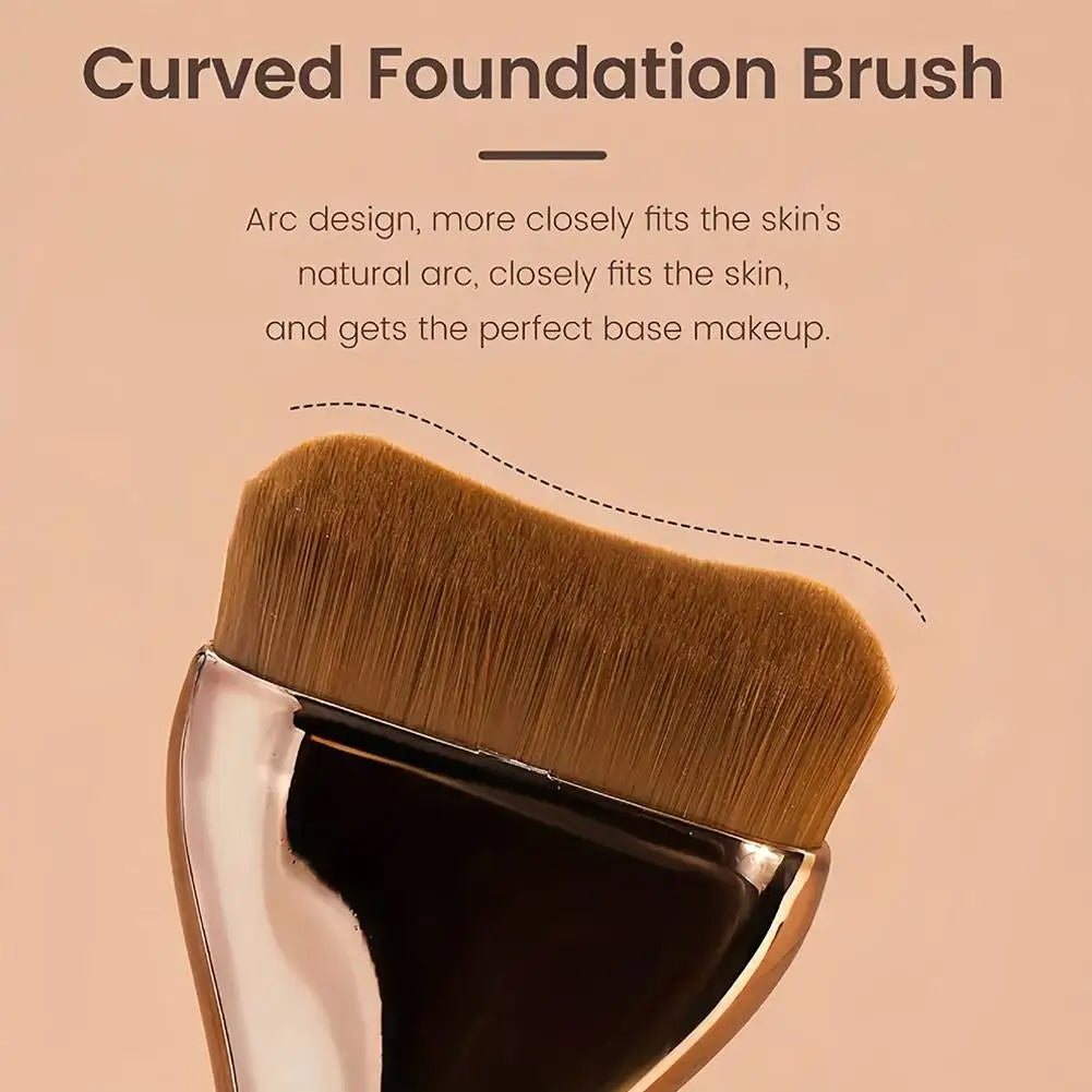 Pillow-Shaped Foundation Makeup Brush | Flat & Wide Head with Ultra-Soft Synthetic Bristles for Streak-Free, Fast Application Tri Light Beauty