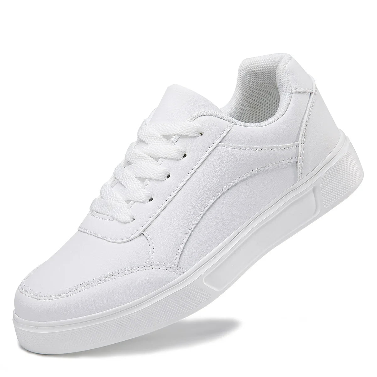 Baasploa Women Casual Sneakers Leather Platform Sneakers for Women Classics Comfort Skateboarding Shoes Non-Slip LadyShow.Store