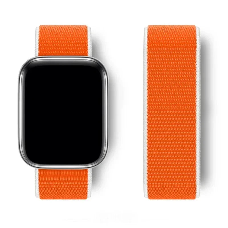 Nylon Sport loop Strap For Apple Watch Band 44mm 42/40mm 45mm  38/41mm pride Bracelet iwatch Ultra2 49mm Series 9 8 se 7 6 5 4 3 LadyShow.Store