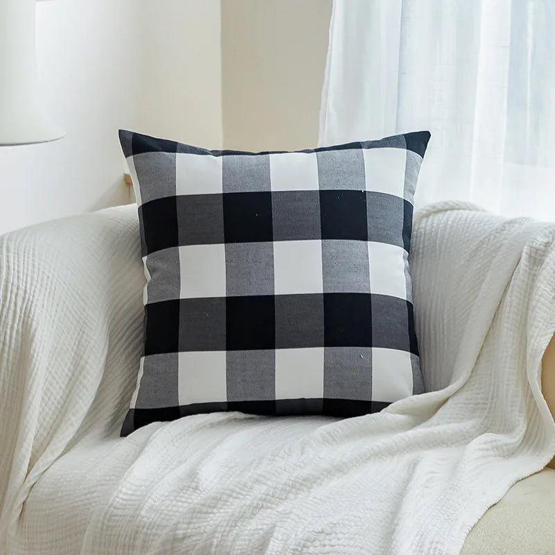 Classical Striped Cushion Cover 45x45cm Hawthorn Red Ivory Recycle Polyester Fabric Pillow Cover Indoor Outdoor Home Decoration Pi-Mart