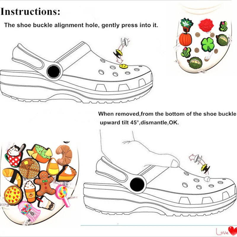 Hot Fashion Shoe Charms for Creative Branches and Flowers Clogs Shoe Buckle Cute Shoe Accessories Decoration for Girls Gift Pi-Mart