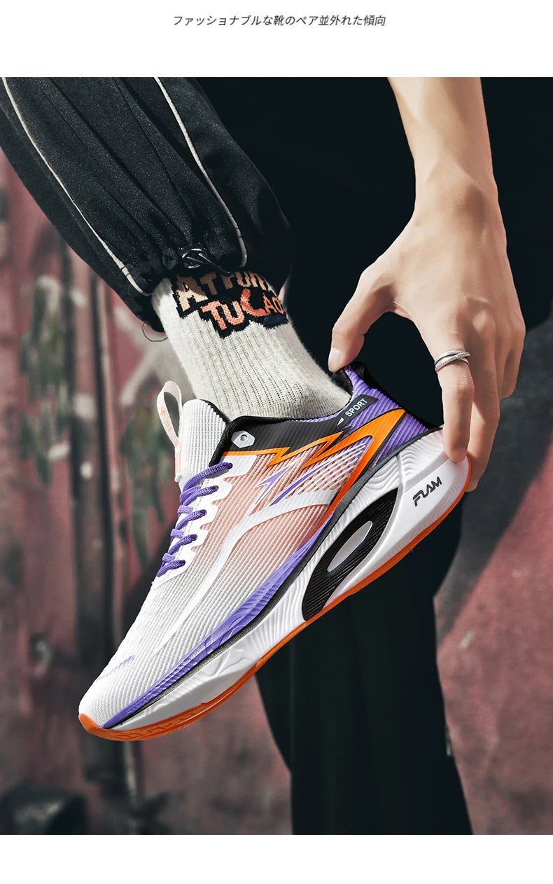 Marathon Sneakers Men Running Shoes Anti-slip Comfortable Racing Carbon Board Training Mesh Tennis Shoes Casual for Women 2026 Pi-Mart