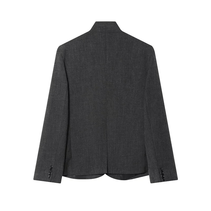 MUJER Women's Tailoring Blazers Vintage Office Blazer Woman Faux Wool Coats for Women Streetwear Outerwears Fitted Jacket Women LadyShow.Store