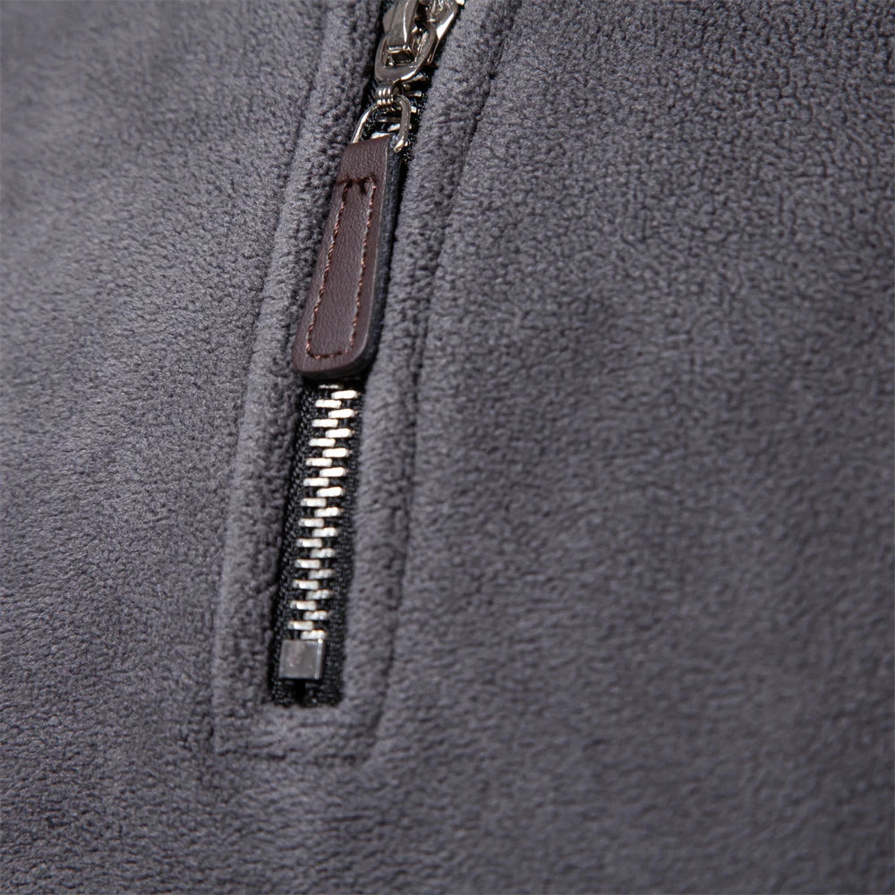 AIOPESON Brand Quality Thicken Warm Fleece Jacket for Men Zipper Neck Pullover Men's Sweatshirt Soft Shell Mens Jacket Pi-Mart