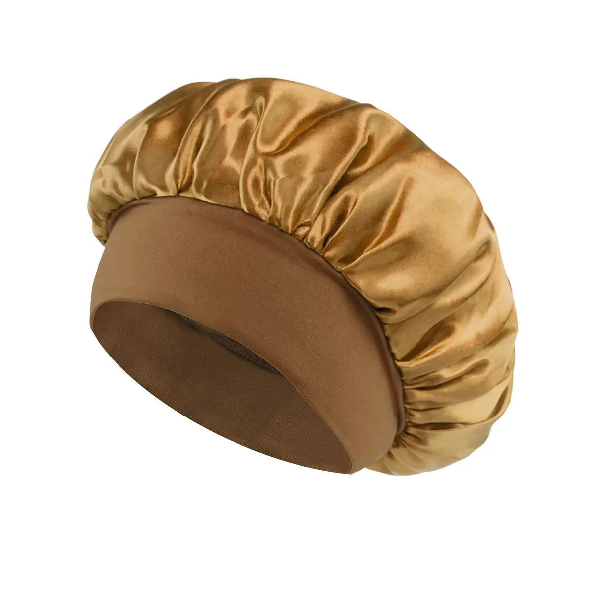 1pcs Soft Silk Satin Lined Bonnet Large Satin Hair Bonnet Household Sleep Shower Cap Hair Wrap Cover for Long Hair Salon Tool Tri Light Beauty