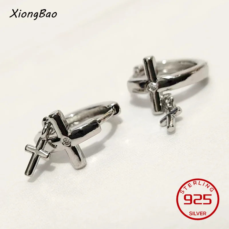 925 Sterling Silver Earrings New Women Elegant Temperament Sterling Anniversary Gift Fashion Jewelry Accessories Geometric Ears Pi-Mart