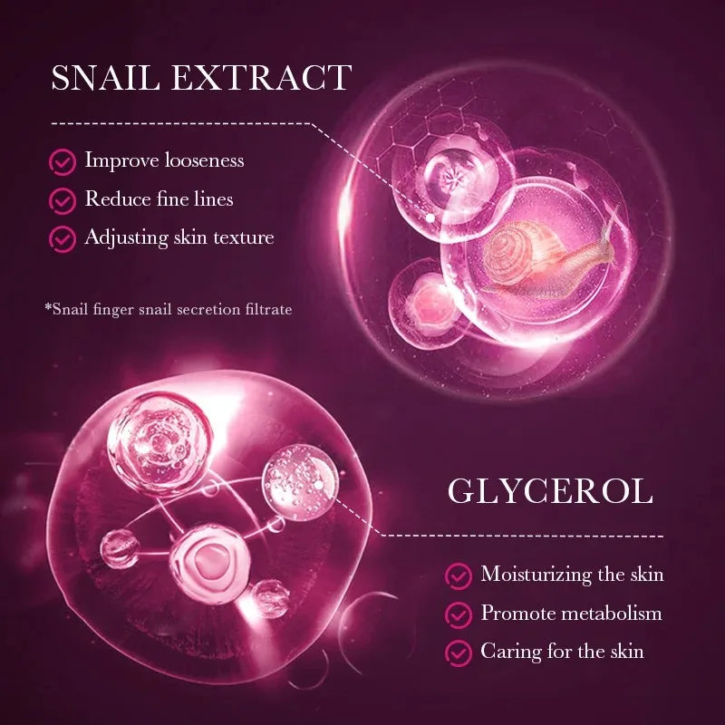 5-Piece Set of Sadoer Snail Collagen Mask, Firming and Moisturizing, Whitening and Hydrating, Facial Skin Care and Beauty Products Tri Light Beauty