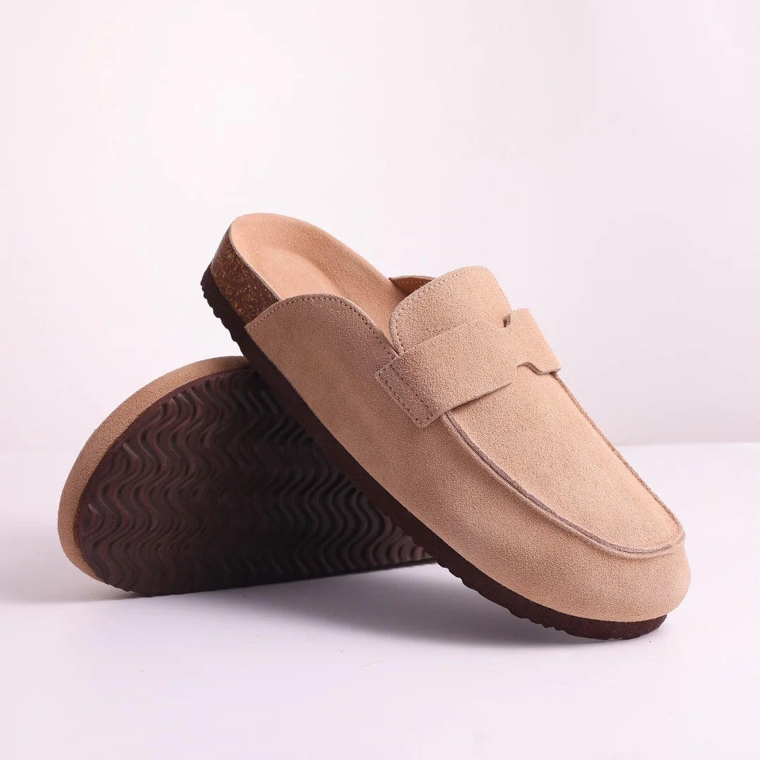 Litfun New Women Clogs For Women Fashion Cork Suede Mules Slipper Classic Cork Antislip For Outdoor Slippers With Arch Support LadyShow.Store