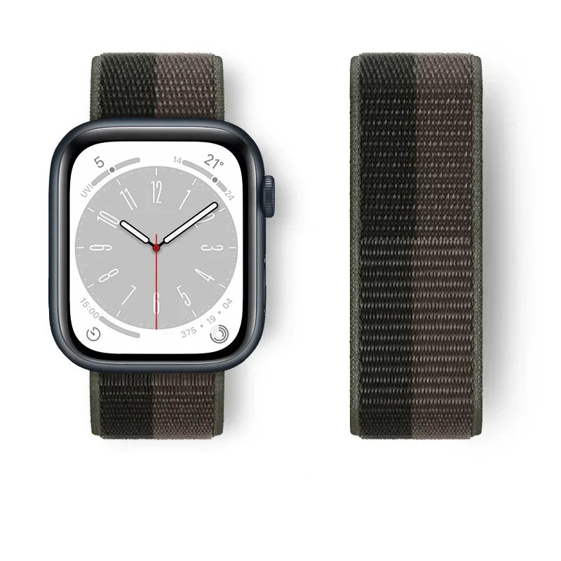 Nylon Sport loop Strap For Apple Watch Band 44mm 42/40mm 45mm  38/41mm pride Bracelet iwatch Ultra2 49mm Series 9 8 se 7 6 5 4 3 LadyShow.Store