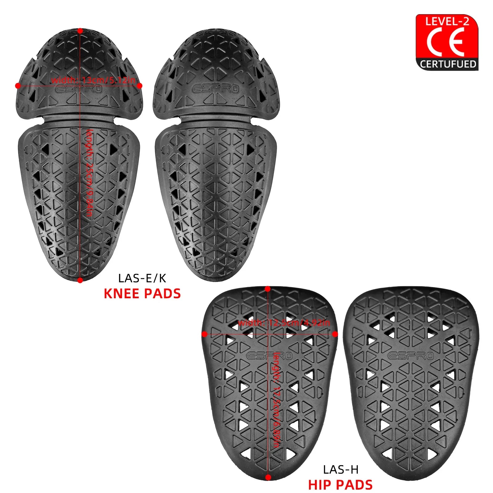 Black CE Level 2 Certified Motorcycle Jacket Insert Protector Thick Elastic Back Spine Protective Pad Rider Armor Coat Accessory LadyShow.Store