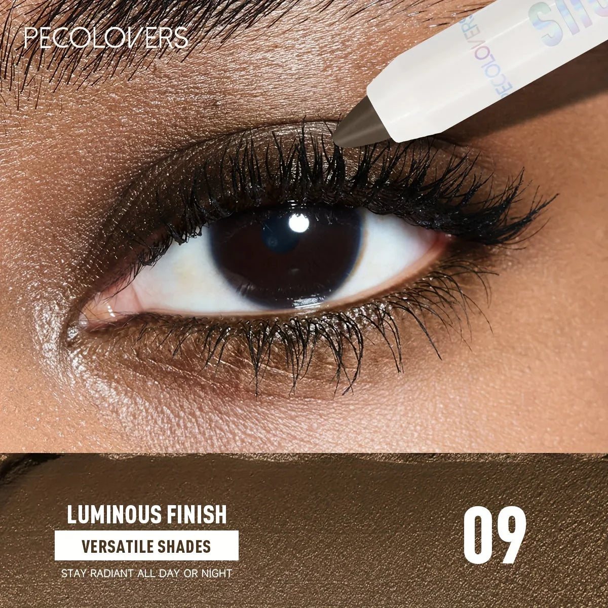 1PC Waterproof Eyeshadow Sticks Long Lasting High Pigmented Shimmer Glitter And Matte Neutral Brown Eyeshadow Pencil Crayon LadyShow.Store