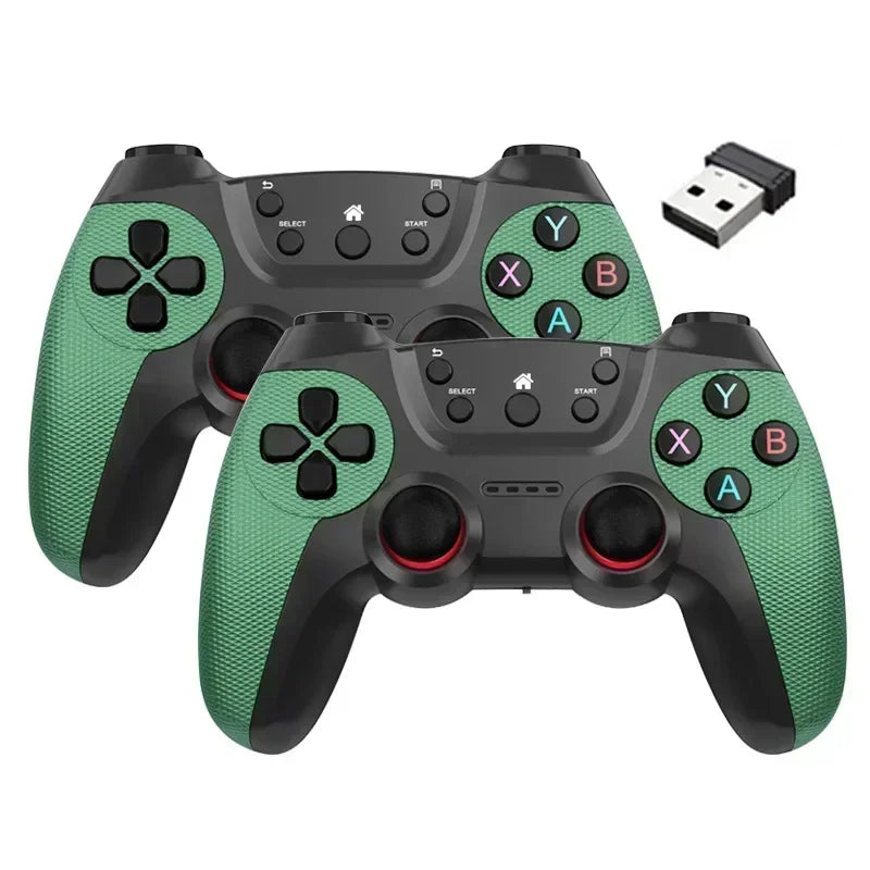 2Pcs Wireless Controller For PC Wireless Game Controller Hand Joystick For Television Computer Androids PC 2.4G Gamepad Remote Pi-Mart