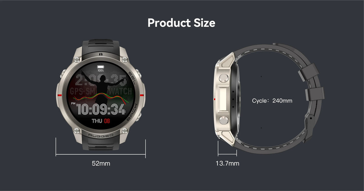 2026 Military Satellite Offline Map GPS Smart Watch Men 1.43''AMOLED Bluetooth Call Compass 5ATM Waterproof 170+Sport Smartwatch Pi-Mart