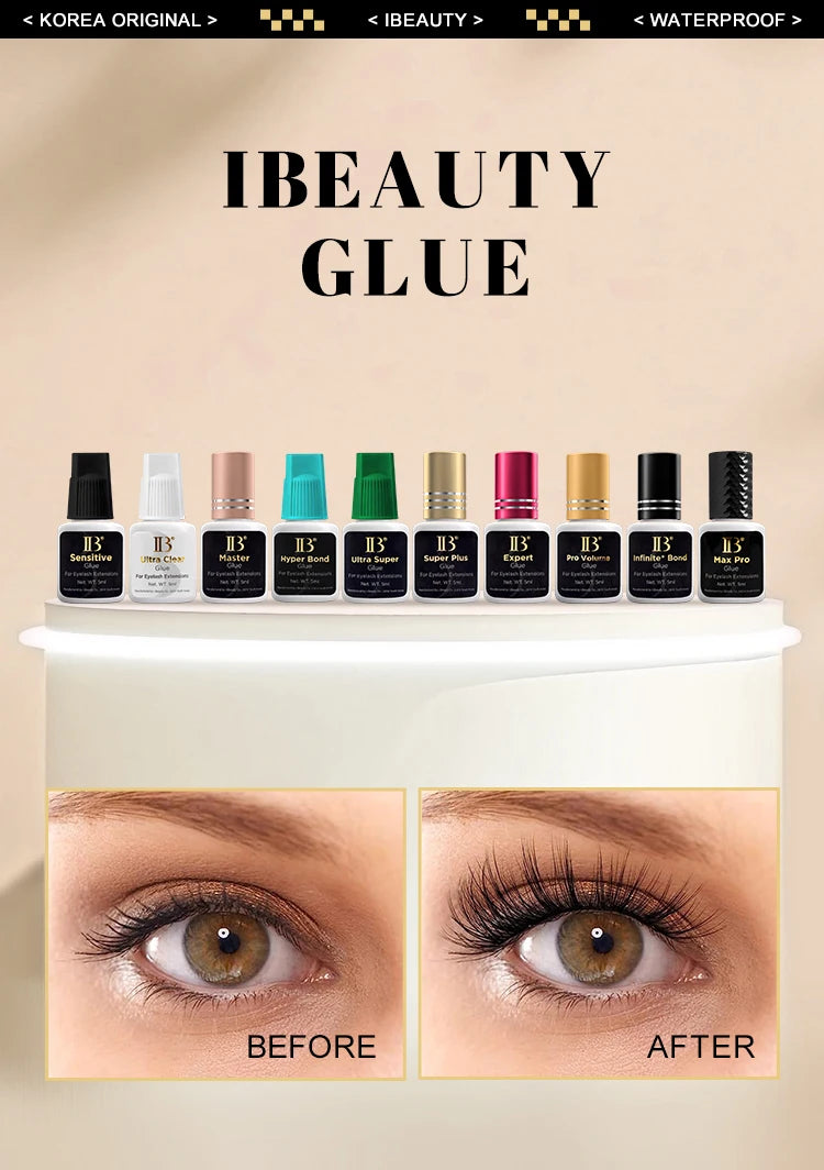 1 Bottle IBeauty Ultra Super Plus Glue Fake Eyelash Extension Korea 0.5s Fast Dry Long Lasting Makeup Tool Adhesive Supplies Pi-Mart