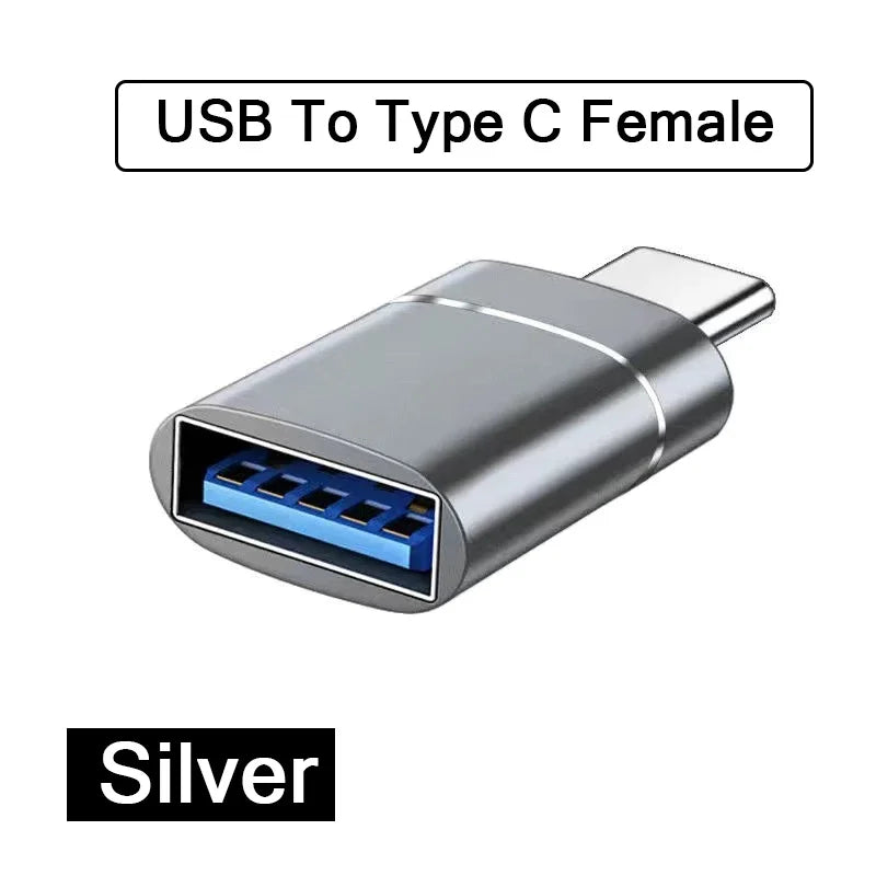 2PCS USB 3.0 To Type C OTG Charger Adapter Connector Type-C to USB Male To Type-c Adapt Converter for PC MacBook Car USB ipad Pi-Mart