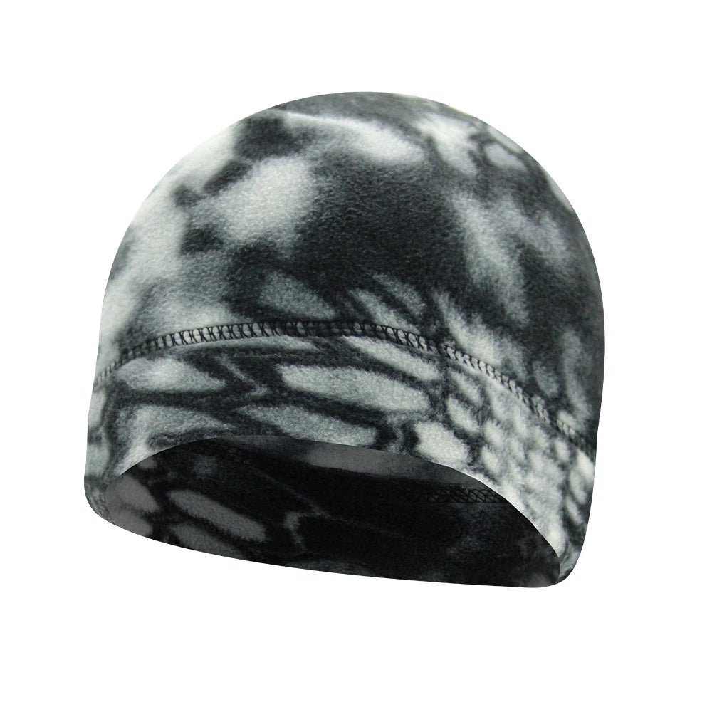 Winter Fleece Beanie Cycling Men Women Elastic Hiking Soft Thermal Commuting Ski Helmet Liner Hat Windproof Camping Cap Outdoor Pi-Mart