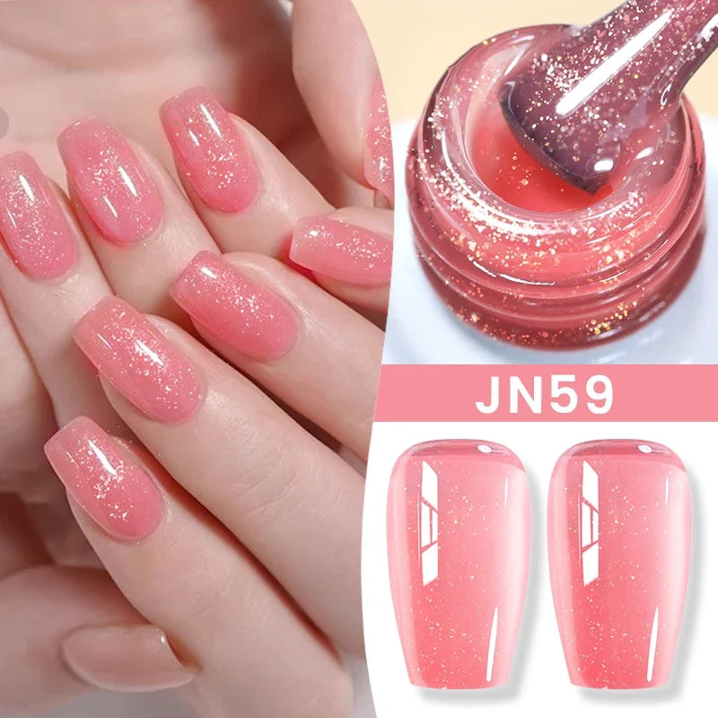 BORN PRETTY 83 Colors 10ml Jelly Nude Gel Nail Polish Autumn Amber Semi Transparent Manicure Soak off UV LED Nails Gel Varnish Tri Light Beauty