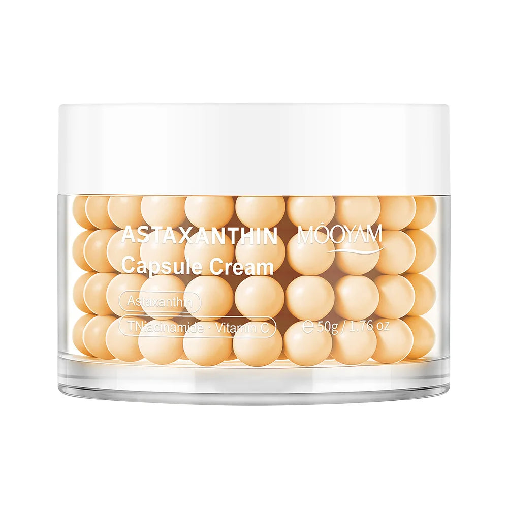 Korean Care Capsule Face Cream With Centella & Astaxanthin, Grape Seed Antioxidant Moisturizer, Soothing Barrier Care Skincare Pi-Mart
