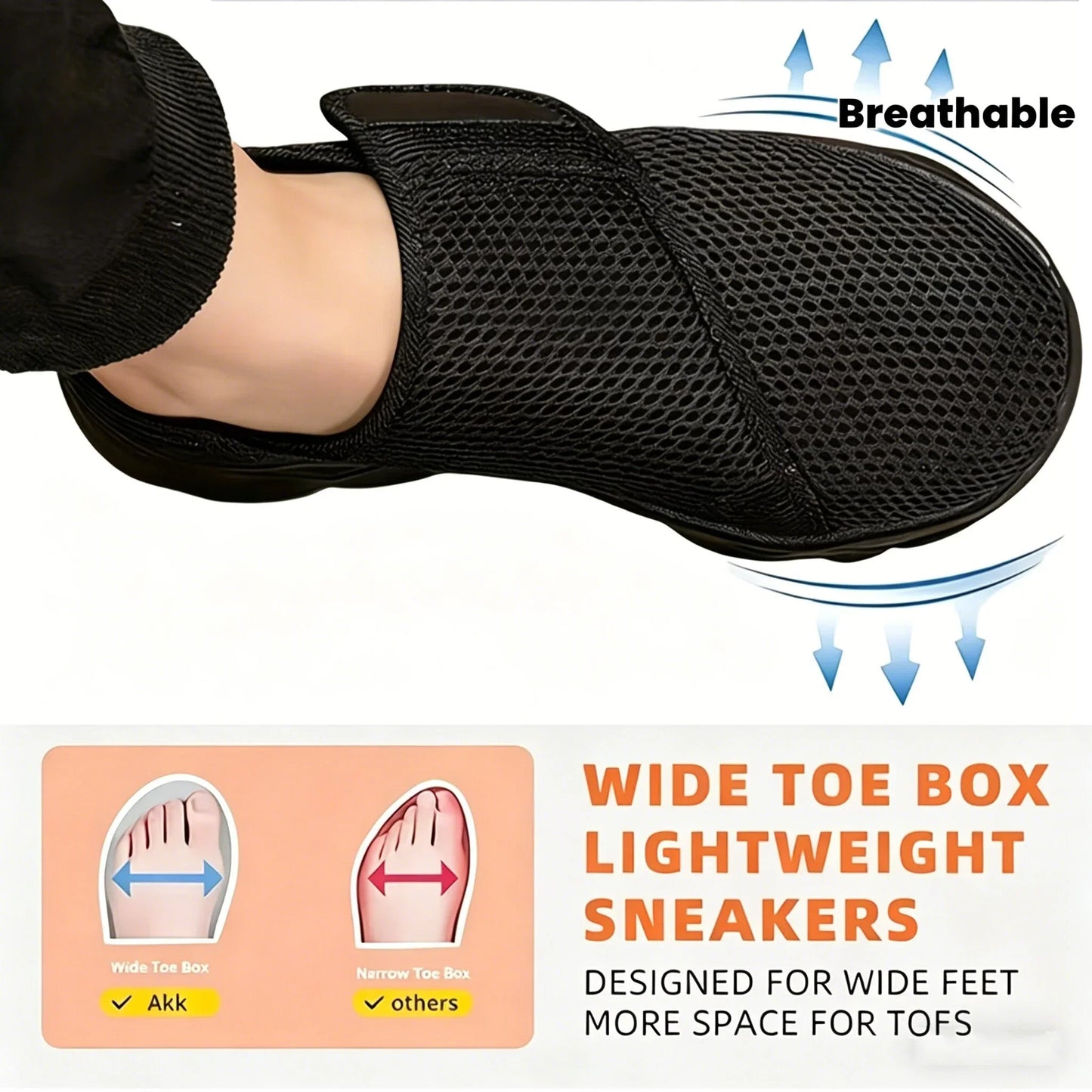Unisex New Women Orthopedics Wide Feet Swollen Walking Casual Shoes Thumb Eversion Adjusting Soft Comfortable Diabetic Men Shoes LadyShow.Store