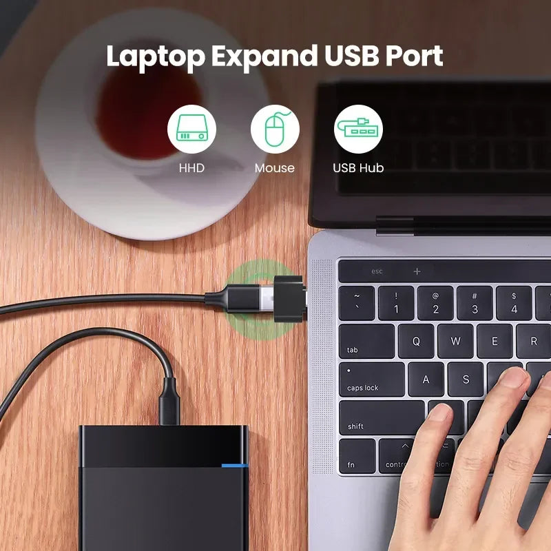 1/5 PCS New Universal Type-C to USB 2.0 OTG Adapter Connector for Mobile Phone USB2.0 Type C OTG Cable Adapter Pi-Mart