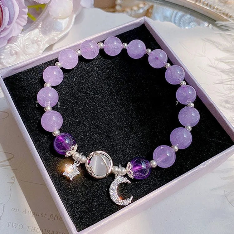 New Simple Beads Crystal Bracelet For Women Girls Korean ins Flower Fox Feather Tassel Bracelets Best Friend Jewelry Gifts 2024 Pi-Mart