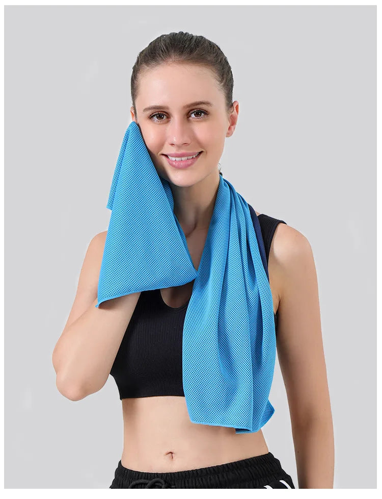 Cooling Towel with Portable Capsule Case Quick Dry Instant Cooling Sports Gym Running Fitness Travel Ice Towel for Men Women Pi-Mart