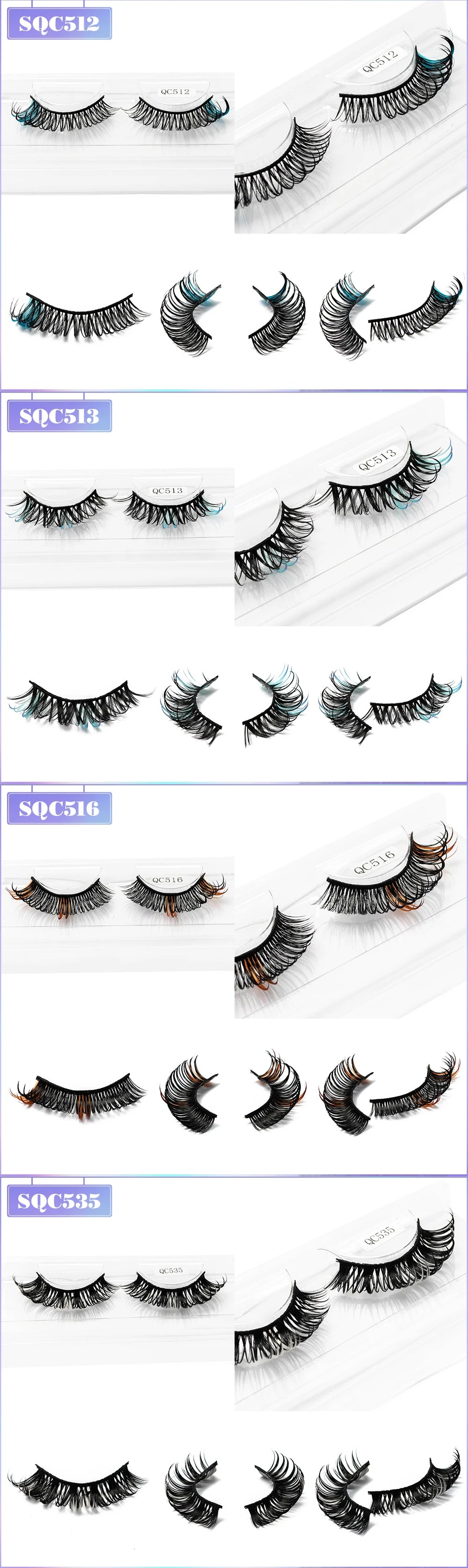 Yiernuo 1/5 Pairs Cosplay Anime Eyelashes Manga Lashes Dramatic Fairy Clusters Lashes Wet Look Lashes Pi-Mart