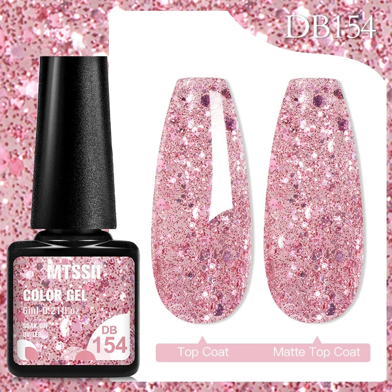 Mtssii 6ML Chocolate Color Gel Nail Polish Brown Semi Permanent UV Gel Autumn Winter Popular Soak Off Nail Art Gel Varnishes Tri Light Beauty