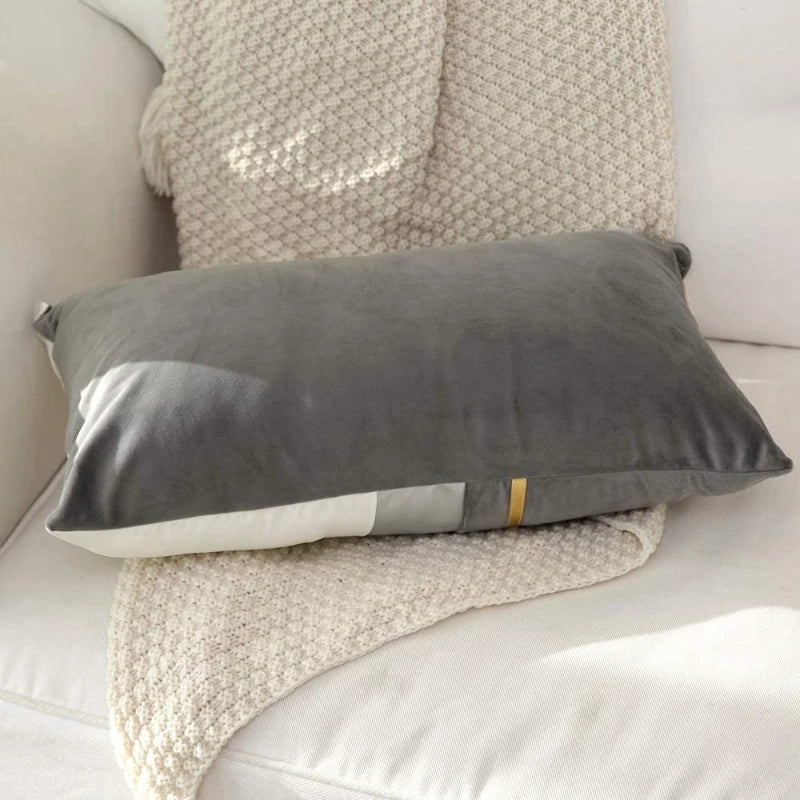 Luxury Velvet Cushion Cover, Patchwork Design Pillow Case, Home Decor, Sofa Pillows, 45x45cm, 30x50cm Pi-Mart