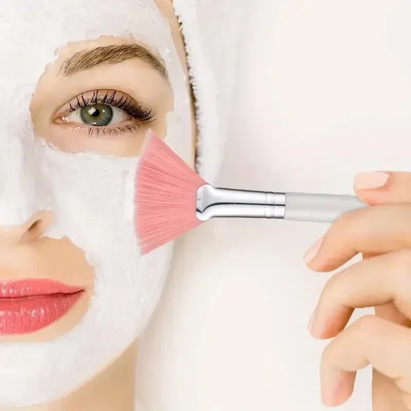 3/6/12 Pieces Facial Fan Mask Brushes Soft Mask Brush Applicator Esthetician Facial Mask Brushes For Women Girls Cosmetic Tools Tri Light Beauty