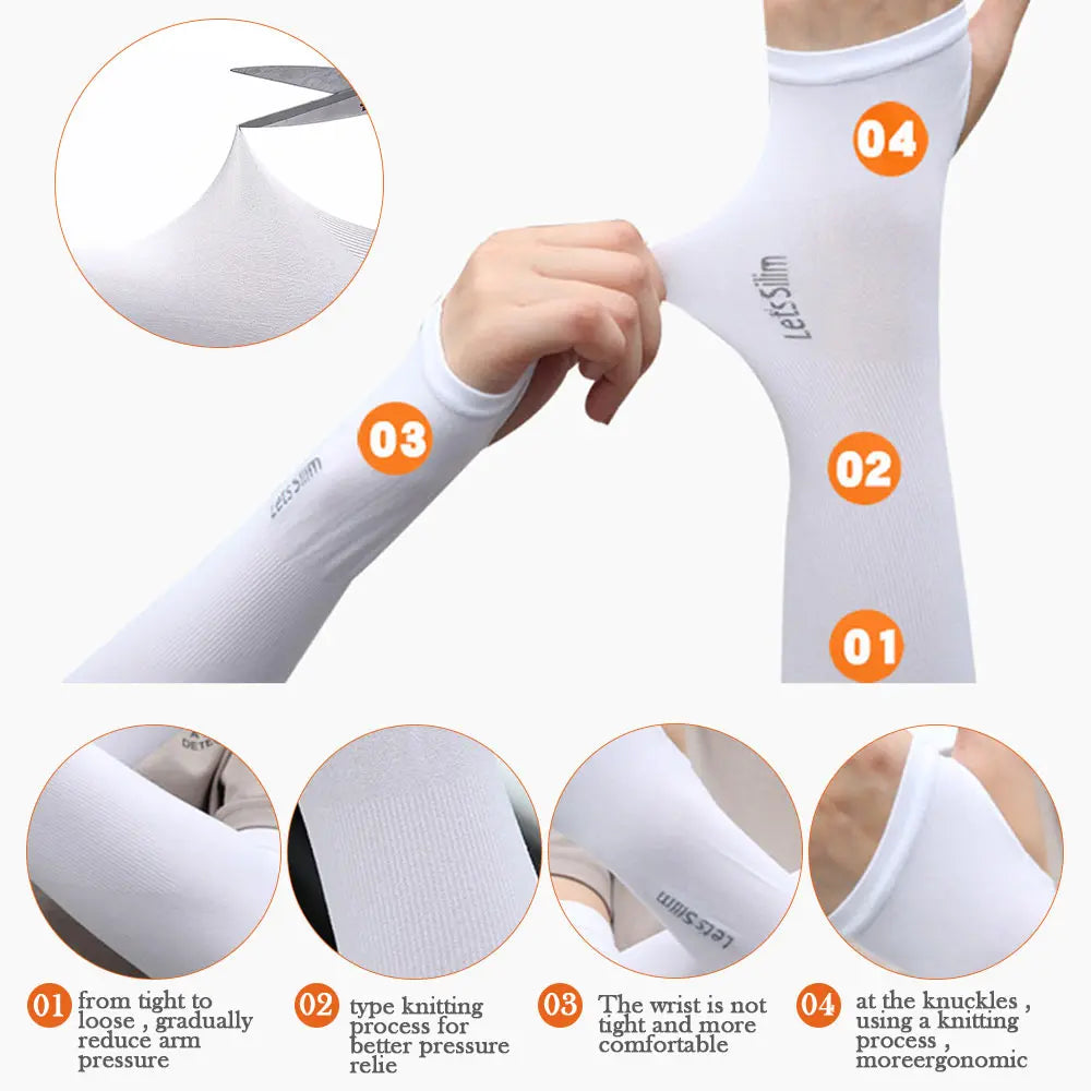 Warmer Running Summer Cooling Basketball Outdoor Sport Arm Sleeves Sun Protection Arm Cover Pi-Mart
