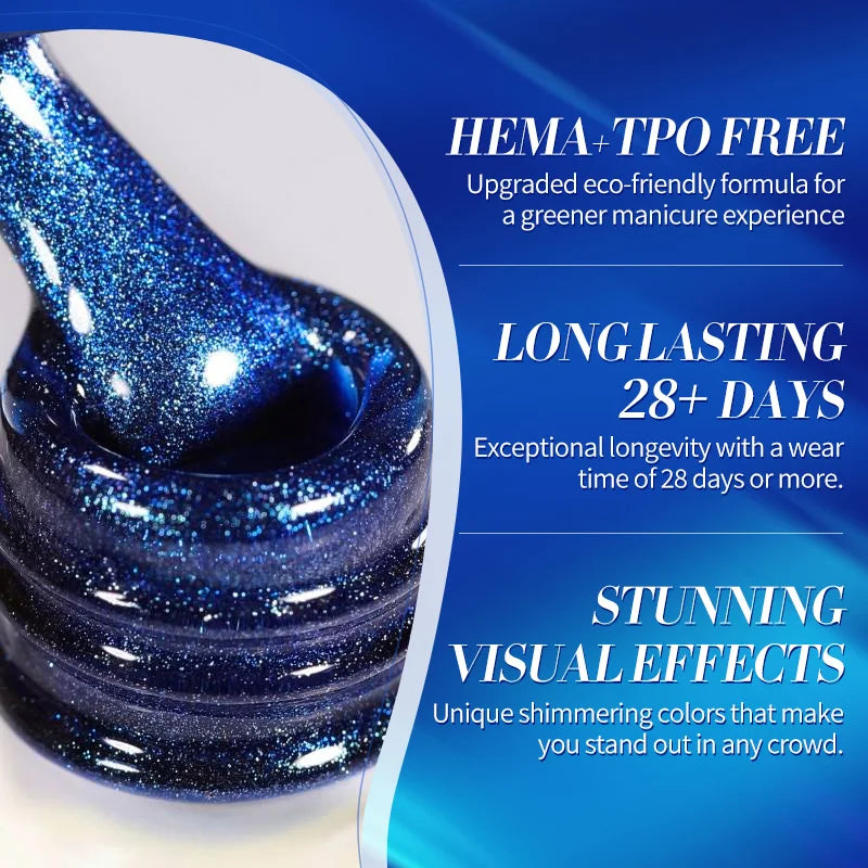 BORN PRETTY HEMA TPO FREE 10ml Rhine Lake Blue Cat Magnetic Gel Polish Semi  Permanent Soak Off UV Gel Nail Art Varnish Manicure Tri Light Beauty