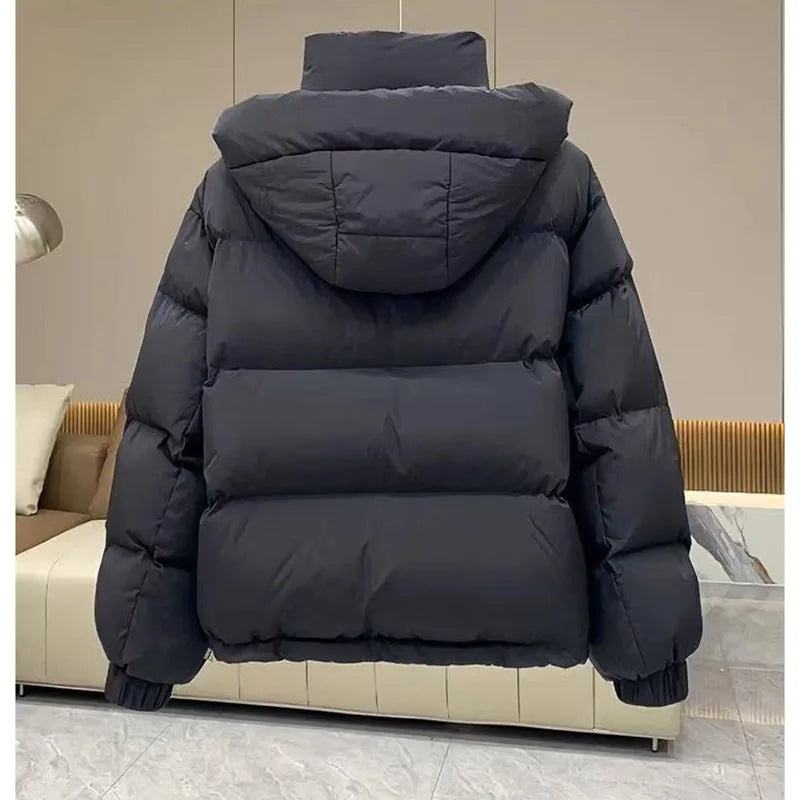 Cotton-Padded Coat Ladies New Autumn Winter 2025 Korean Down Jacket Women's Parkas Short Bread Outerwear Hooded Cotton Jackets LadyShow.Store