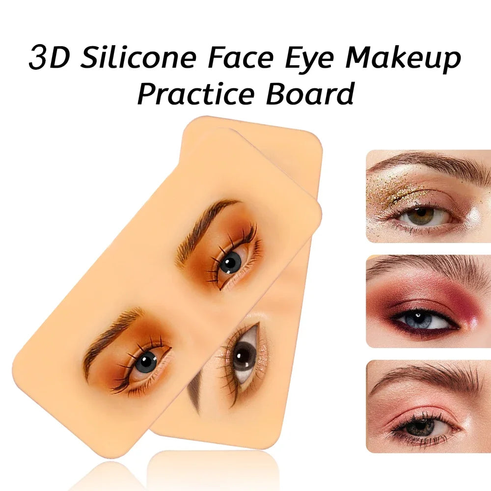 Premium 5D Silicone Eyebrow Tattoo Practice Training Skin Pad for Eye Permanent Makeup Board Beauty Academy Cosmetic Synthetic Pi-Mart