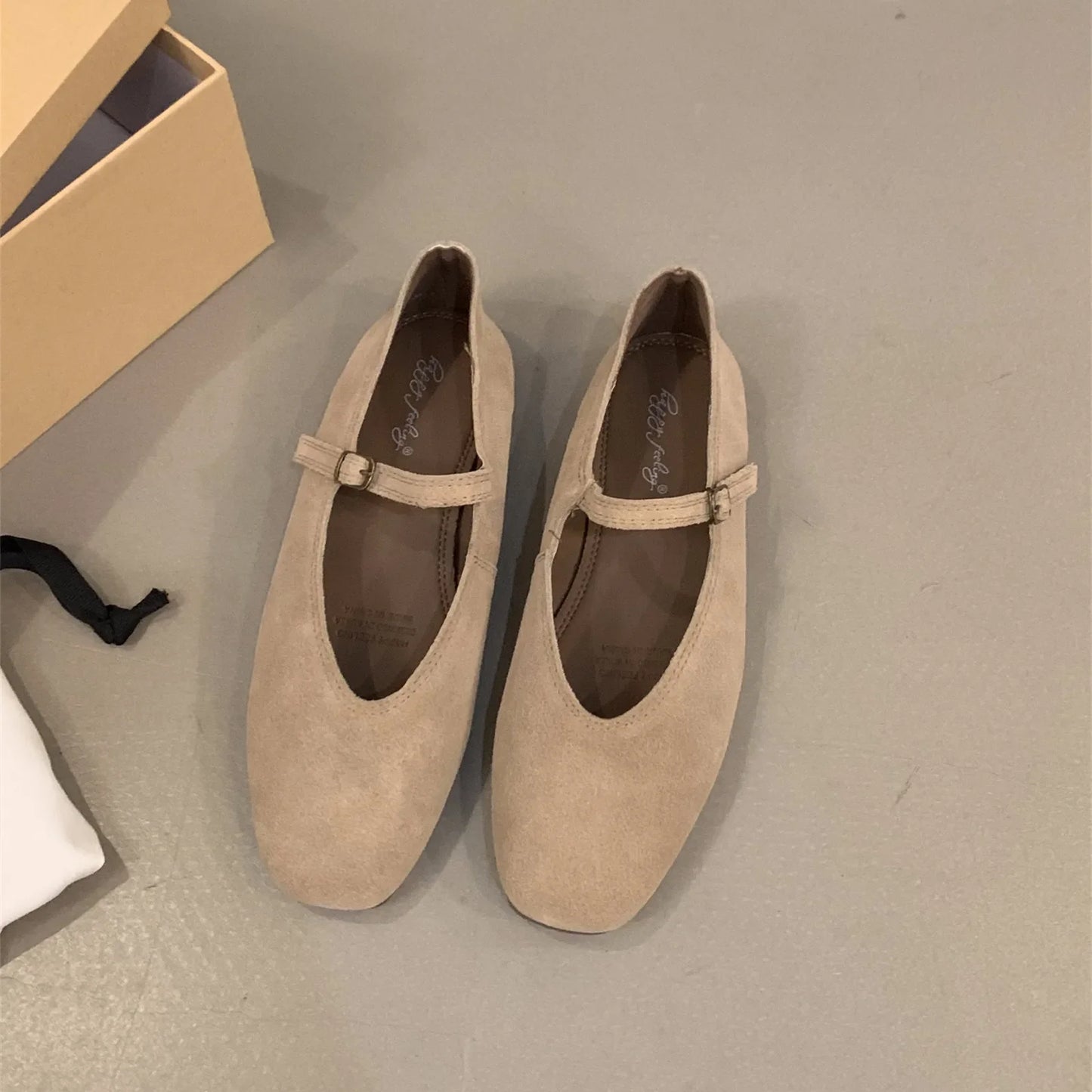 Bailamos 2024 Spring New Brand Women Flats Round Toe Shallow Slip On Ladies Casual Ballet Shoes Soft Leather Eelgant Dress Shoes LadyShow.Store