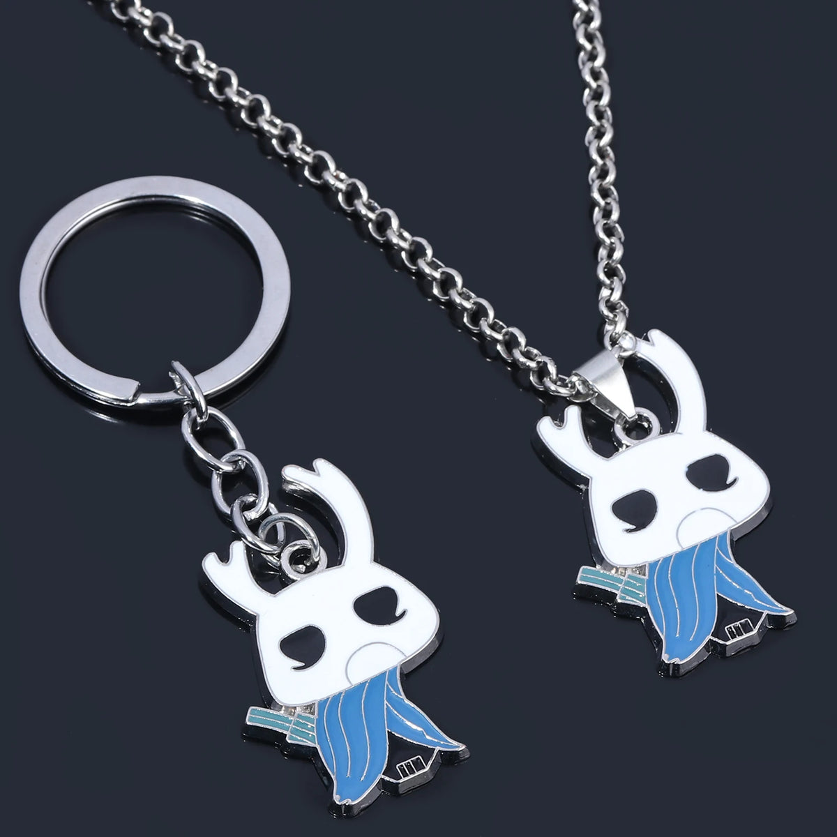 Game Hollow Knight Keychain The Grimm Theater Master Metal Keychain Pendant Game Peripheral Jewelry Unisex Keychain Pendant Pi-Mart