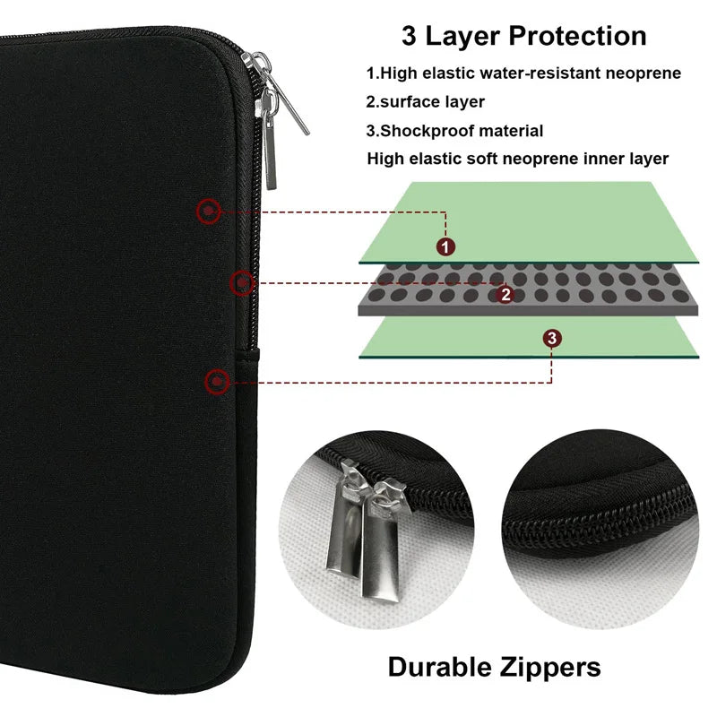 Laptop Sleeve Case PC Cover for Xiaomi Air HP Dell Laptop Bag Tablet Case For Macbook Air Pro Retina 11 12 13 14 15 15.6 inch Pi-Mart