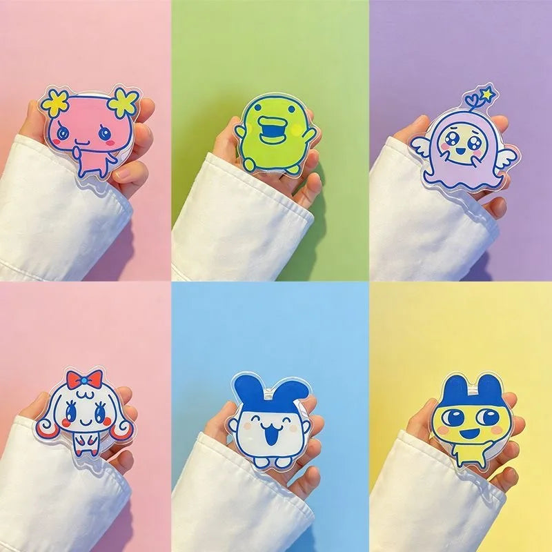 Kawaii Tamagotchi Family Magnetic Phone Stand With Retractable Airbag Strong Absorption Portable Anti-Fall Desktop Support Gifts Pi-Mart