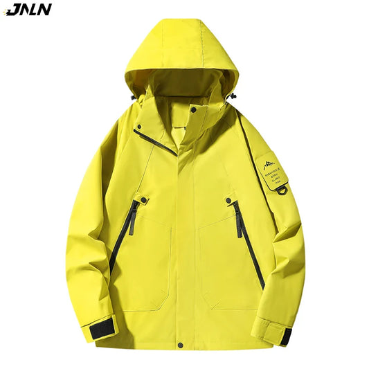 JNLN Women's Men's Waterproof Jacket Climbing Hiking Camping Trekking Windbreaker Unisex Outdoor Windproof Rain Coat Antifouling LadyShow.Store
