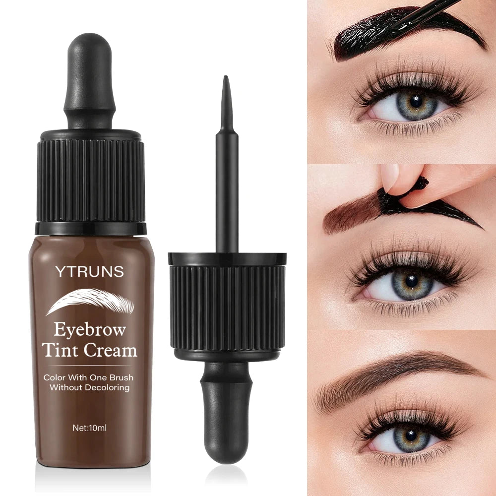 YTRUNS Peel Off Brow Tint, Long Lasting Eyebrow Dye Cream, Waterproof Sweatproof Smudge Proof Brow Makeup Pi-Mart