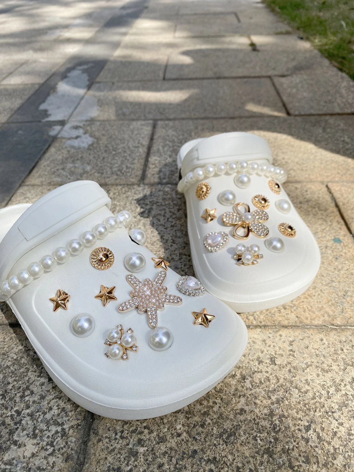 26pcs Hole Shoes Accessories, Including Detachable Star, Flower, Bear Design Shoe Charms, Suitable For Sandals & Beach Shoes & H Pi-Mart