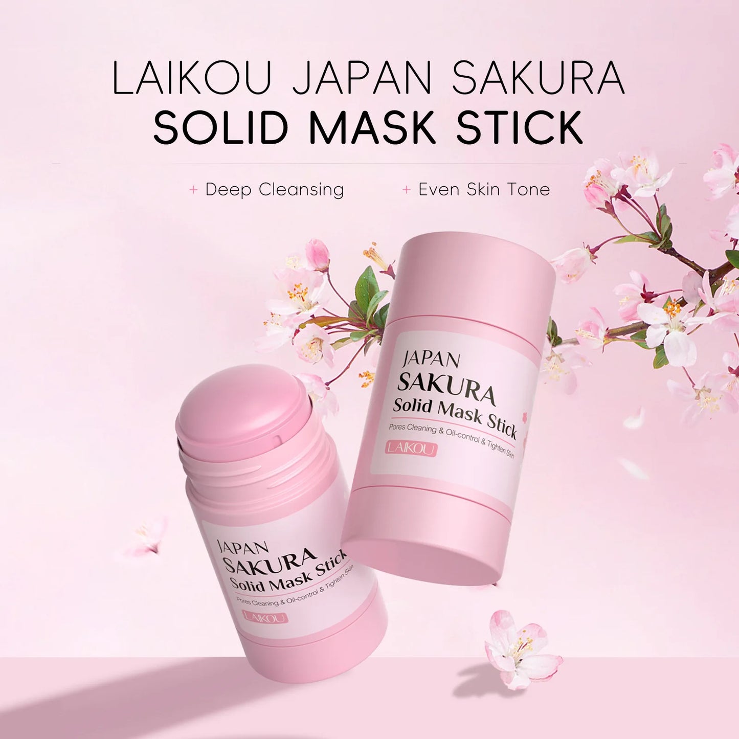 Sakura Solid Face Mask Stick Deep Cleaning Green Tea Facial Mask Reduces Blackhead Pores Oil Control Moisturizing Mud Mask 40g Pi-Mart