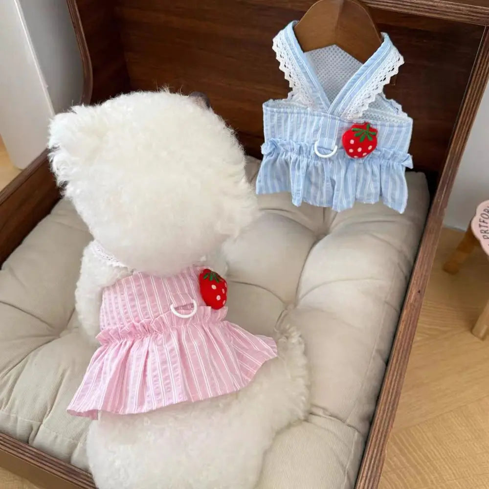 Pet Supplies Cute Dog Dress Breathable Thin Design Cat Princess Skirt Soft Pet Summer Clothes Kittens Pi-Mart