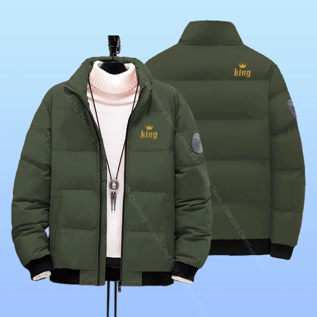 Puffer Jackets for Men Winter Jackets Down Coats 2026 New Stand Collar Padded Jackets Fashion Warm Man Lightweight Puffer Jacket LadyShow.Store
