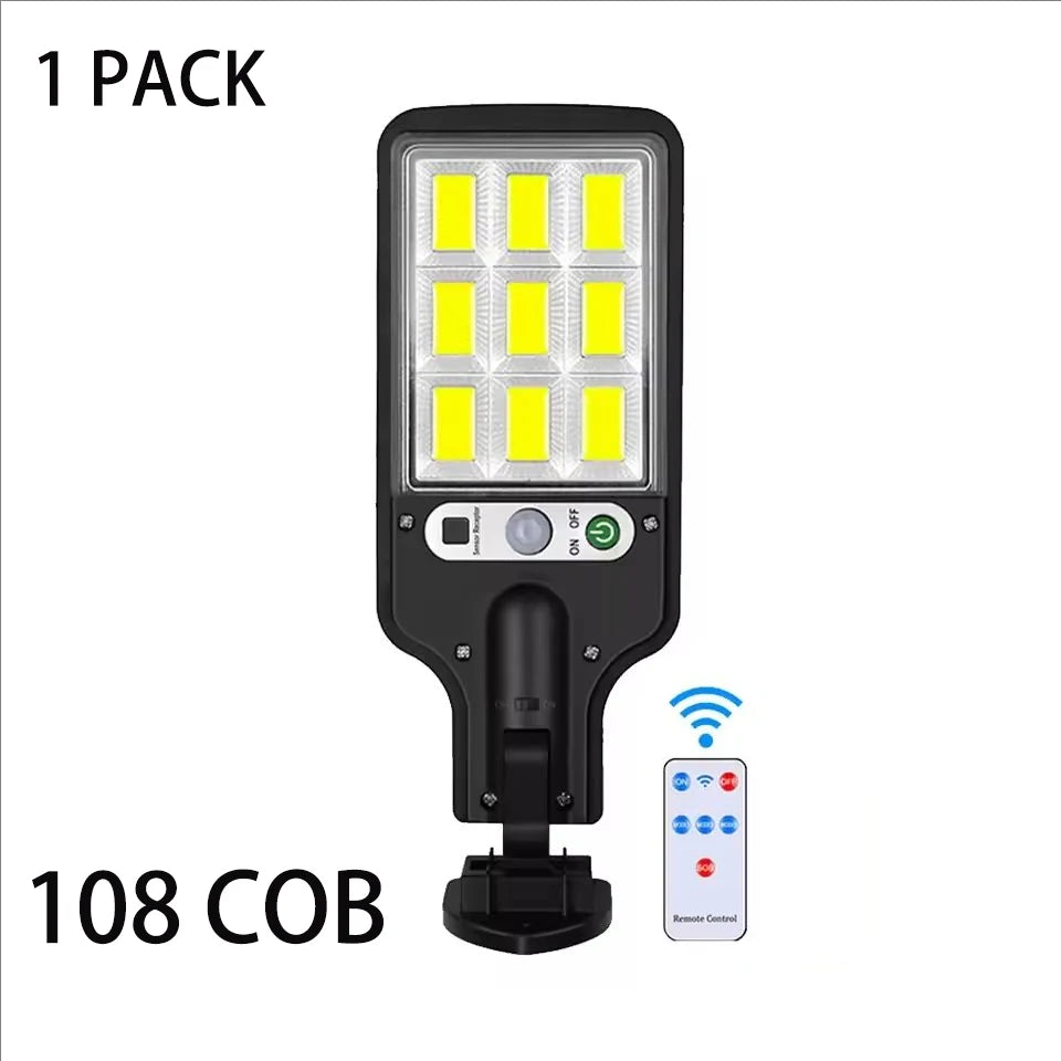 Outdoor Solar Wall Led Light with Human Body Motion Sensor 3 Modes Garden Terrace Garage Courtyard Waterproof Street Lighting Pi-Mart