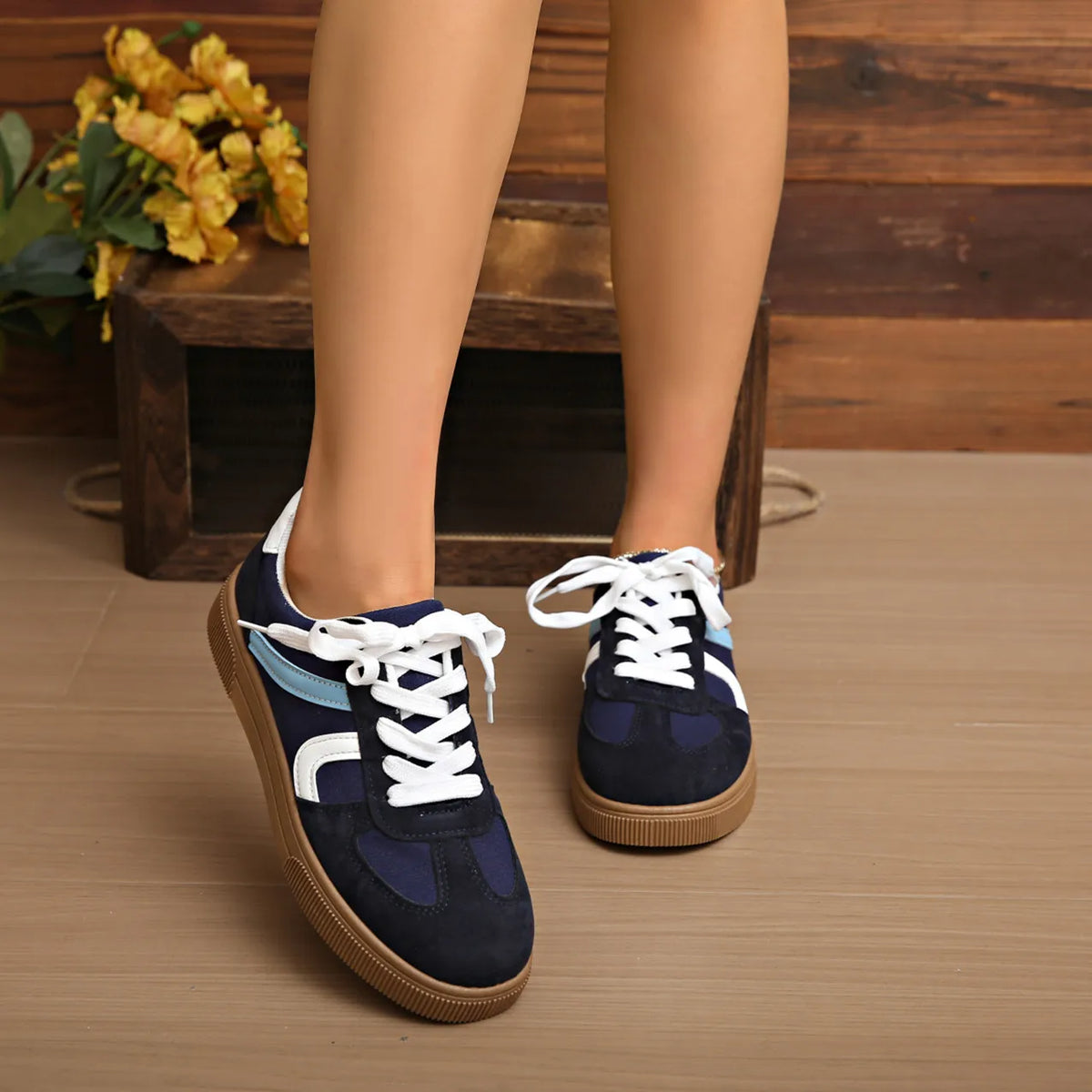 Women's Flat Bottom Sports Shoes Hot Sale Mixed Colors Spring Autumn New Style Sneakers Casual Leisure Student Flats Rubber Sole Pi-Mart