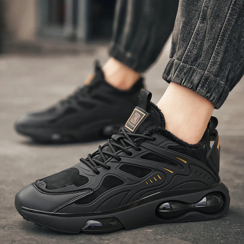 Couples casual sports shoes autumn winter warm plush cotton shoes Men Women fashion outdoor soft sole light racing running shoes Pi-Mart