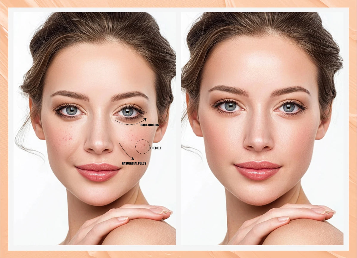Face Foundation Contour Stick Long-wear Lightweight Brighten Stick Face Concealer Blemish Contouring Beauty Makeup Pi-Mart