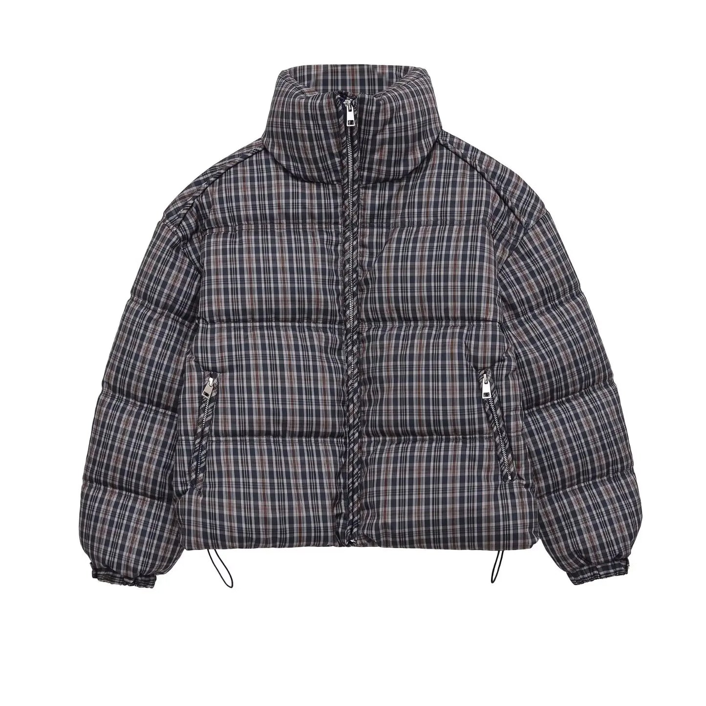 CharmChant Plaid Stand-Collar Puffer Jacket for Women Winter 2025 Padding Coat Female New in Coats Warm  Check Outerwears Parkas LadyShow.Store
