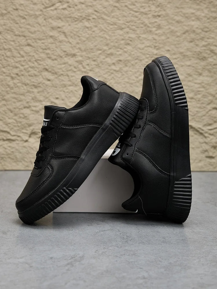 Fashion Leather Men White Sneakers Breathable Comfort Classic Casual Shoes Mens Women Outdoor Walking Shoes Couple Footwear Size Pi-Mart